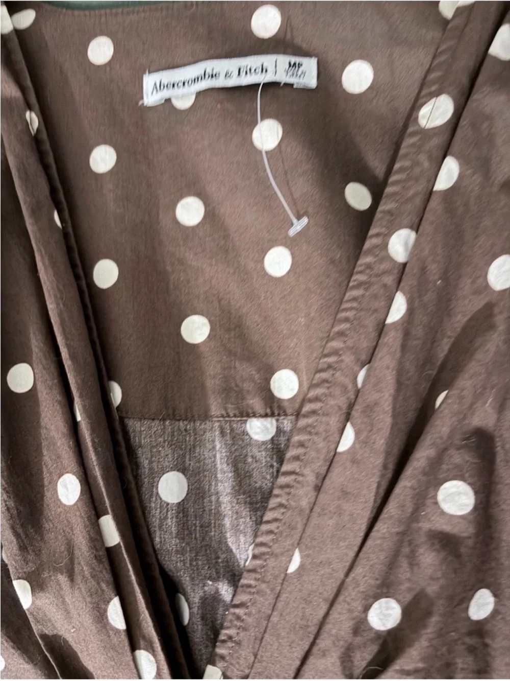 Abercrombie Polka Dot V-Neck Maxi Dress in Brown!